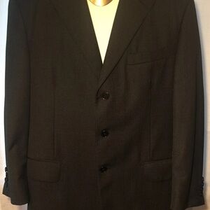 Faconnable Dark Gray Italian‎ Wool Men's Suit Jacket